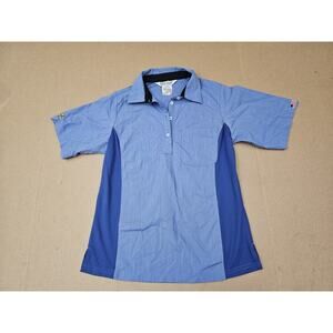 Waffle House Employee Uniform Polo Shirt Womens Ladies Medium Blue